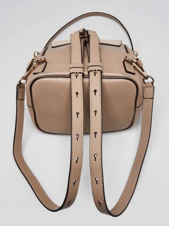 Chloe Motty Grey Leather/Suede Small Faye Backpack Bag main image 4